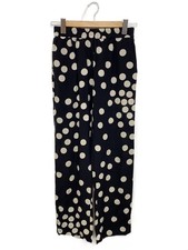 VALENTINO Bottoms 38 Silk BLK Dots VB3RB43565N