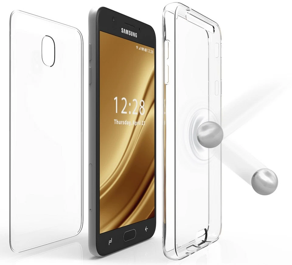 Clear Screen Guard Full Body Wrap Case Cover for Galaxy J7 Star/Refine/Aero 2018 - Image 3 of 4