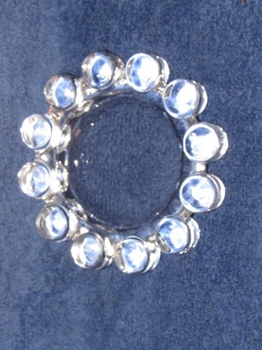 Vintage Anchor Hocking MCM Boopie Berwick Bubble Glass 5” Ashtray Trinket Dish