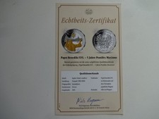 Brochure  Certificate of Authenticity - 60 Years of Germany 2010 - Pope Benedict XVI
