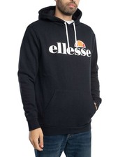 Ellesse Men's SL Gottero Pullover Hoodie, Black
