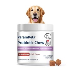 Probiotic Soft Chews for Dogs, Gut Health, Digestion  Nutrient Absorption, 60