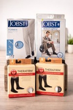 4 Pairs Compression Socks 15-20 mmHg Men Large Knee High JOBST Therafirm Lot 