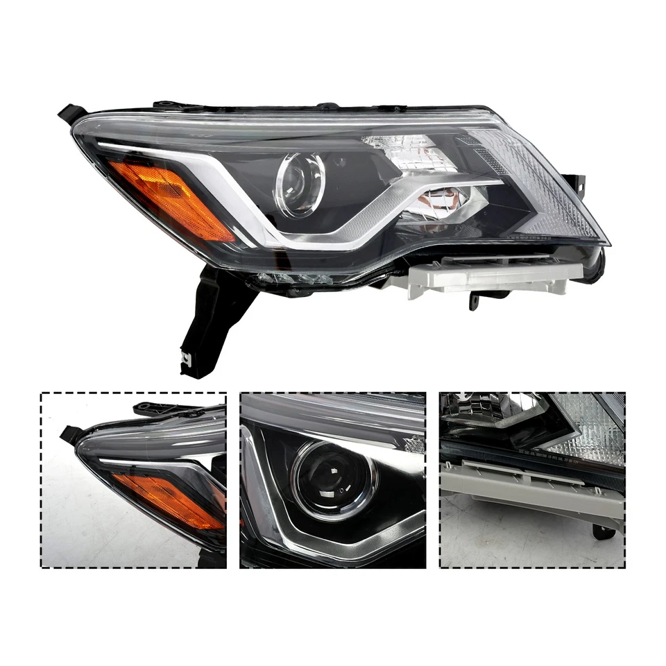 Faro proyector pasajero Nissan Pathfinder 2017-2020 halógeno con LED DRL Foto 3 de 4