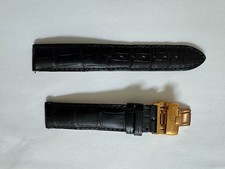 Jacques Lemans Black Genuine Alligator band strap 18mm Made in USA
