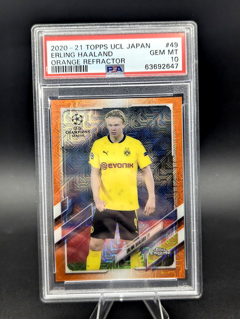 Erling Haaland 2020 Topps Chrome UEFA Champions League Orange Refractor