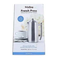 Frieling Brushed Stainless Steel French Press Coffee Maker - 36 Oz New Open Box
