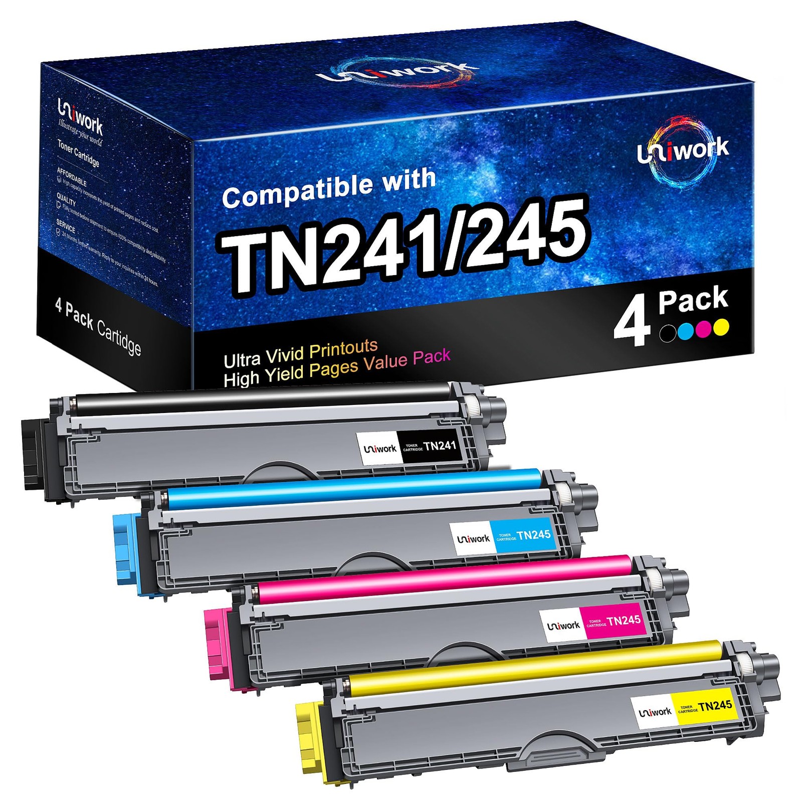 Toner TN241 TN245 haute capacité pour des impressions couleur nettes et durables
