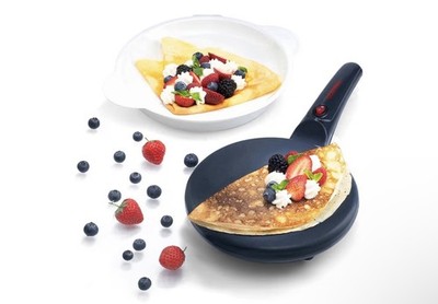 Gourmia 8  Electric Pancake & Tortilla Maker  Nonstick, Includes Batter Tray.