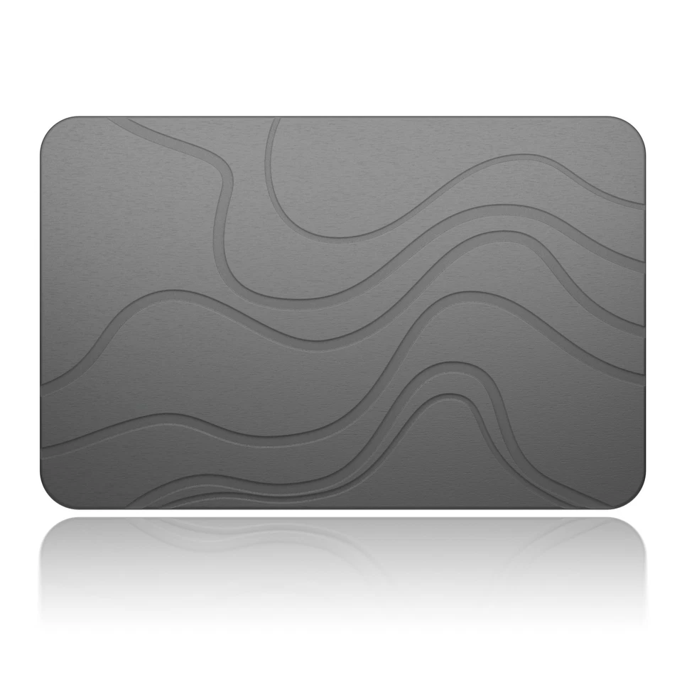 Björn&Schiller Badematte Stein Schnelltrocknend Kieselgur 60x39 cm Dunkelgrau - Bild 2 von 4