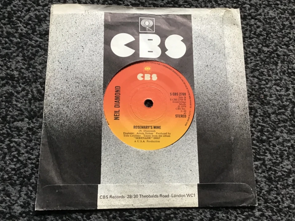 NEIL DIAMOND - LONGFELLOW SERENADE 1974 UK SINGLE CBS 2769 EXCELLENT CONDITION - Image 2 of 4