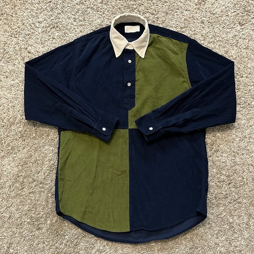 Aime Leon Dore Cord Cut & Sew Popover Tunika Knopfleiste Shirt Small - Bild 3 von 6