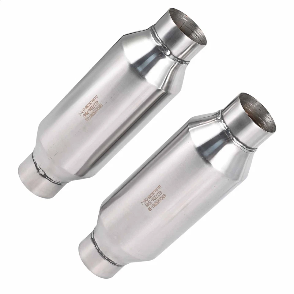 2.5" In/Outlet Exhaust Muffler Resonator Deep Tone Weld-on For Dodge Challenger Foto 3 de 4