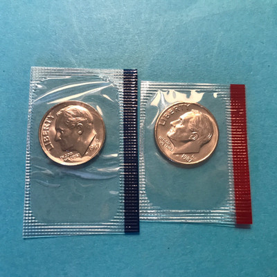 1987 P&D Roosevelt Dime US Mint Cello Unc   FREE SHIP
