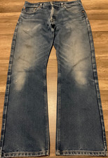 LEVI 517 WESTERN BOOTCUT DISTRESSED MEDIUM WASH DENIM JEANS  MENS 33 x 32 