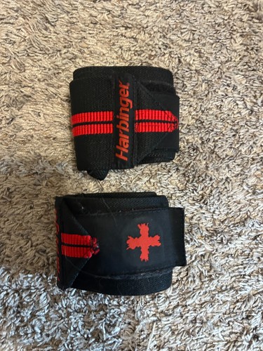 Harbinger Red Line Weight Lifting Wrist Wraps 18" Used