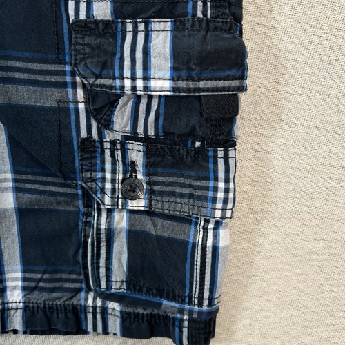 Vintage Lee Checked Cargo Shorts W29 Multi Colour Check Tartan Cotton Beach - Picture 6 of 16