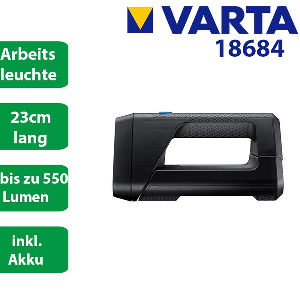 Varta Work Flex® BL30R Handscheinwerfer 18684 Mit Li-Ion Akku - 550 Lumen-image