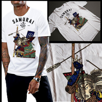 Samurai Warrior T-Shirt Feudal Era Bushido Code Swordsman Cotton Tee New