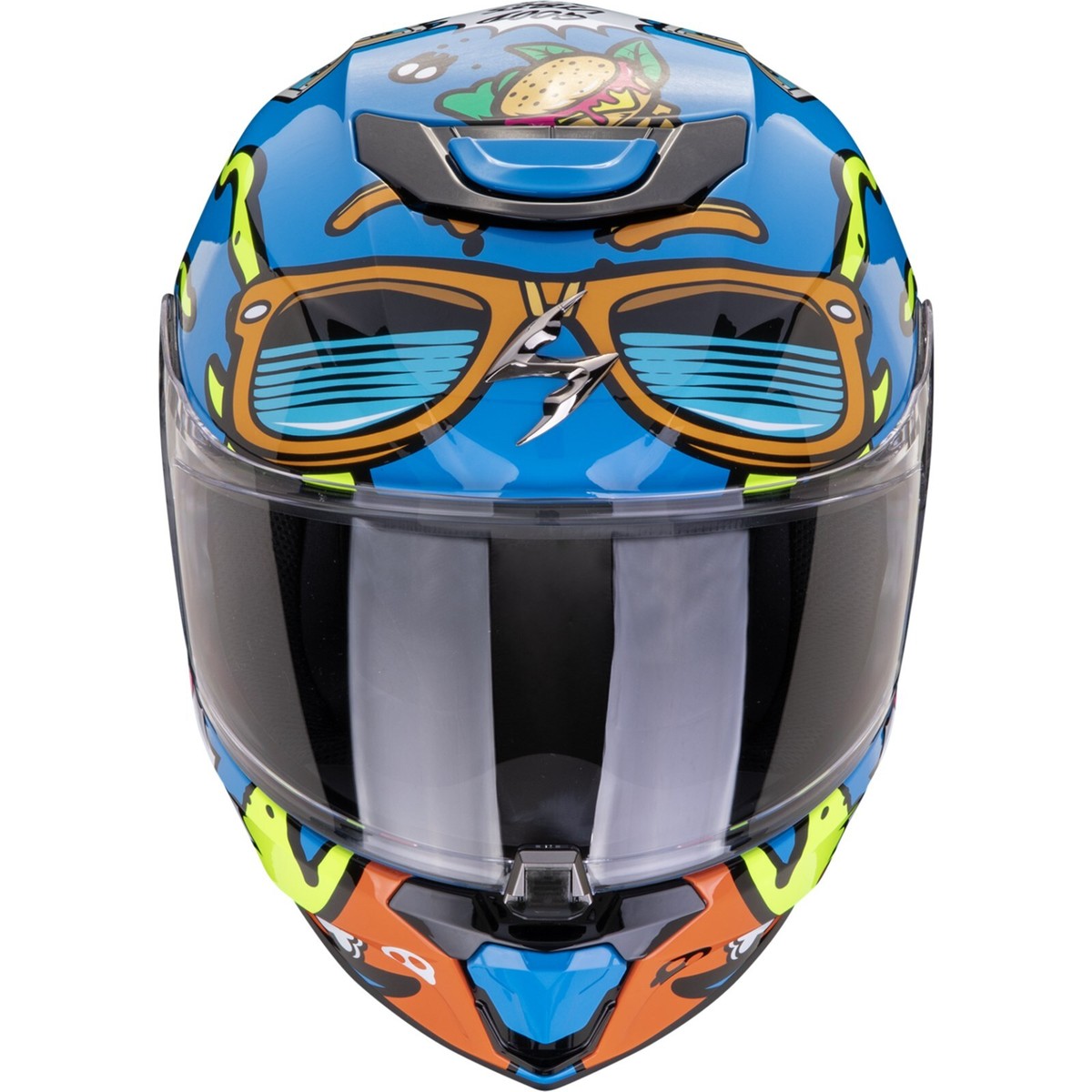 Children's Motorcycle Helmet S - Scorpion Exo-Jnr Air Fun - Blue