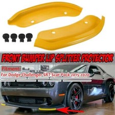 Juego de protector labial de parachoques divisor delantero para Dodge Challenger SRT Hellcat amarillo