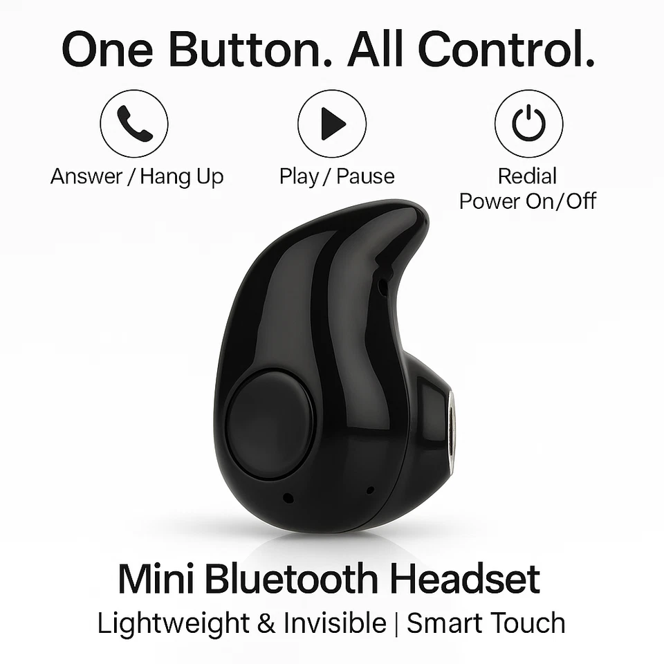 Mini Audifono Bluetooth Inalambrico Auricular para telefonos iPhone Samsung Sony - Image 3 of 4