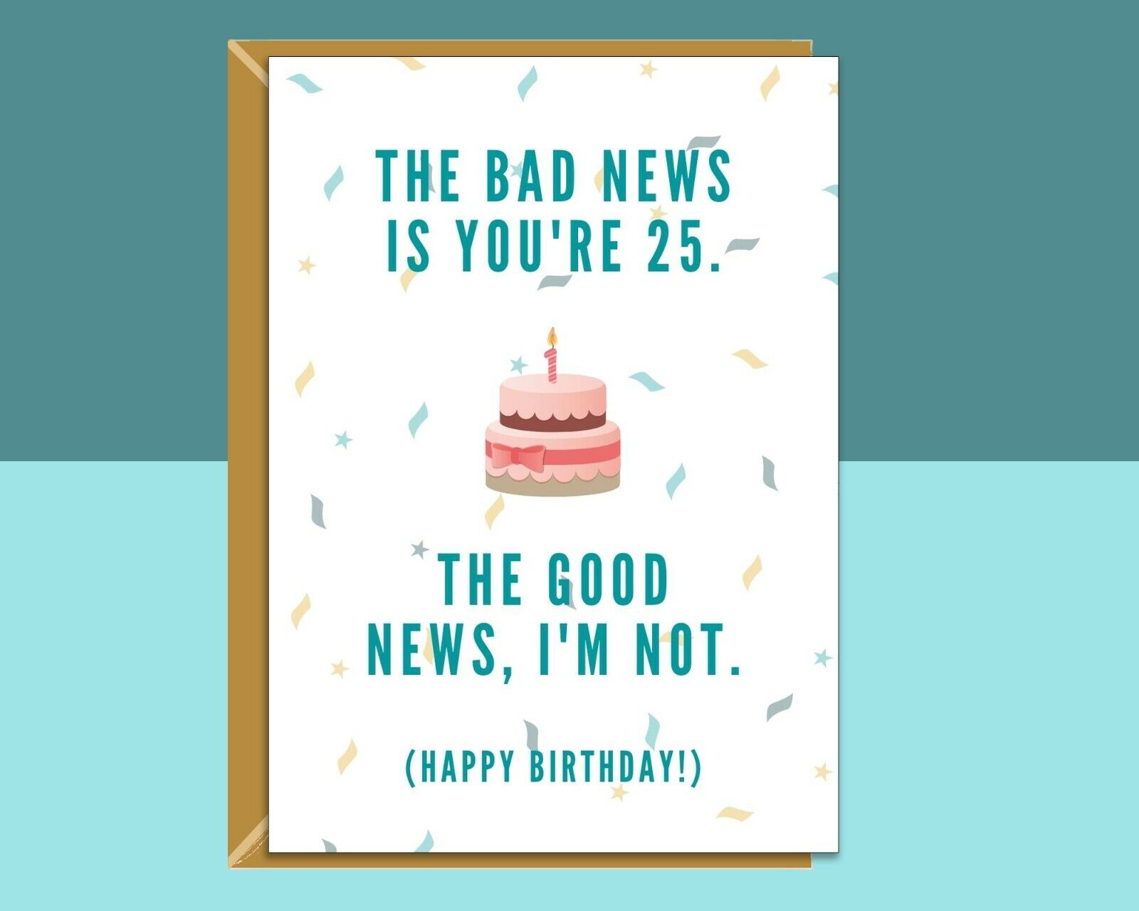 Funny 25th Birthday Card For Him or For Her on turning 25 years old | eBay