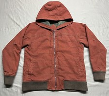 Kavu Womens Canvas Full Zip Sherpa Lined Jacket Size Large Work Coat Heavyweight