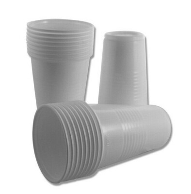 100 - 6000 Trinkbecher Ausschankbecher weiß 0,2 Liter 200ml Becher Mehrweg