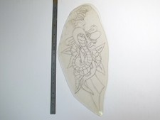 vtg 1960s 1970s Tattoo acetate stencil Snake and Sword LG.