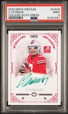 PSA 9 - 2022 Onyx Vintage CJ STROUD RC Green Ink On Card AUTO #/50