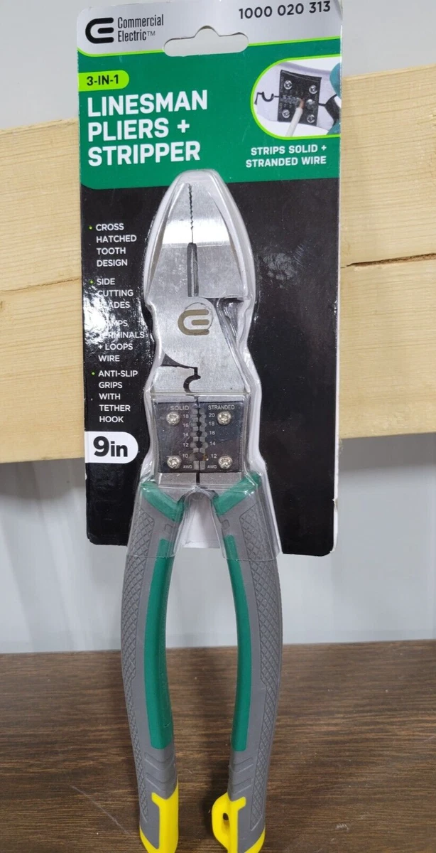 BRAND NEW Commercial Electric 9 in. Linesman Pliers and Stripers 1000 020 313