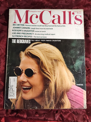 McCALL'S September 1967 Sept Sep 67 VANESSA LYNN MICHAEL REDGRAVE WILLIAM SANSOM