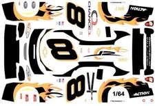 8 Dale Earnhardt jr D.M.P. 2003 1/64th HO Scale Slot Car Waterslide Decals