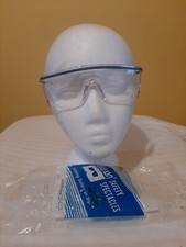 VTG Z87 Bouton Clear Safety Glasses Side Shields 07 USA NOS Blue Metal Frame 2
