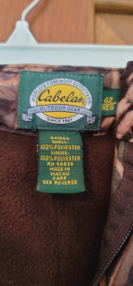 Cabela's Mossy Oak Shadow Grass Polyester Lined Hunting Pants 42 Reg - Image 2 of 4