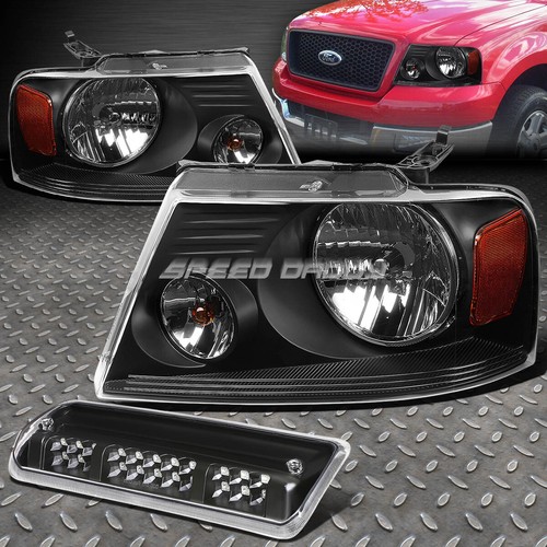 BLACK HOUSING HEADLIGHT+SIGNAL+LED 3RD BRAKE&CARGO LIGHT SET FOR 0408