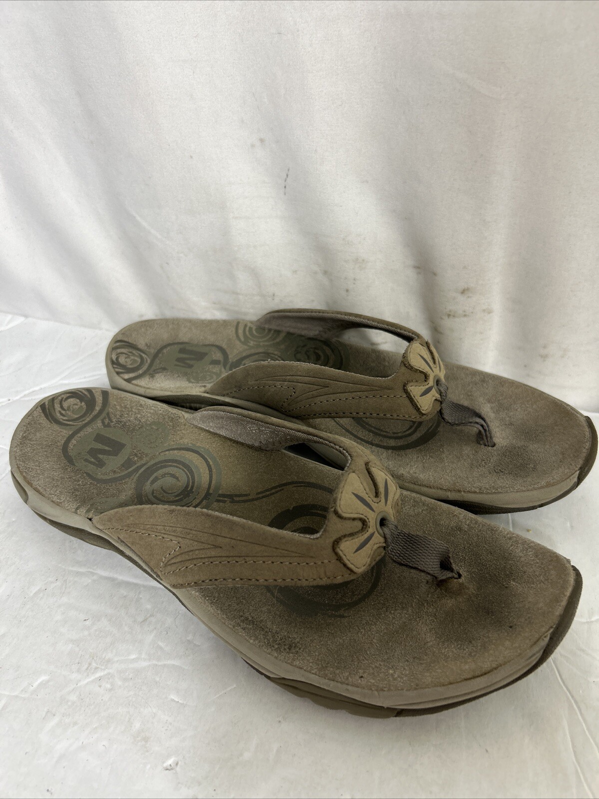 Merrell sandalo donna Siren Thing elastico in corda taglia 7 beige sabbia slip on