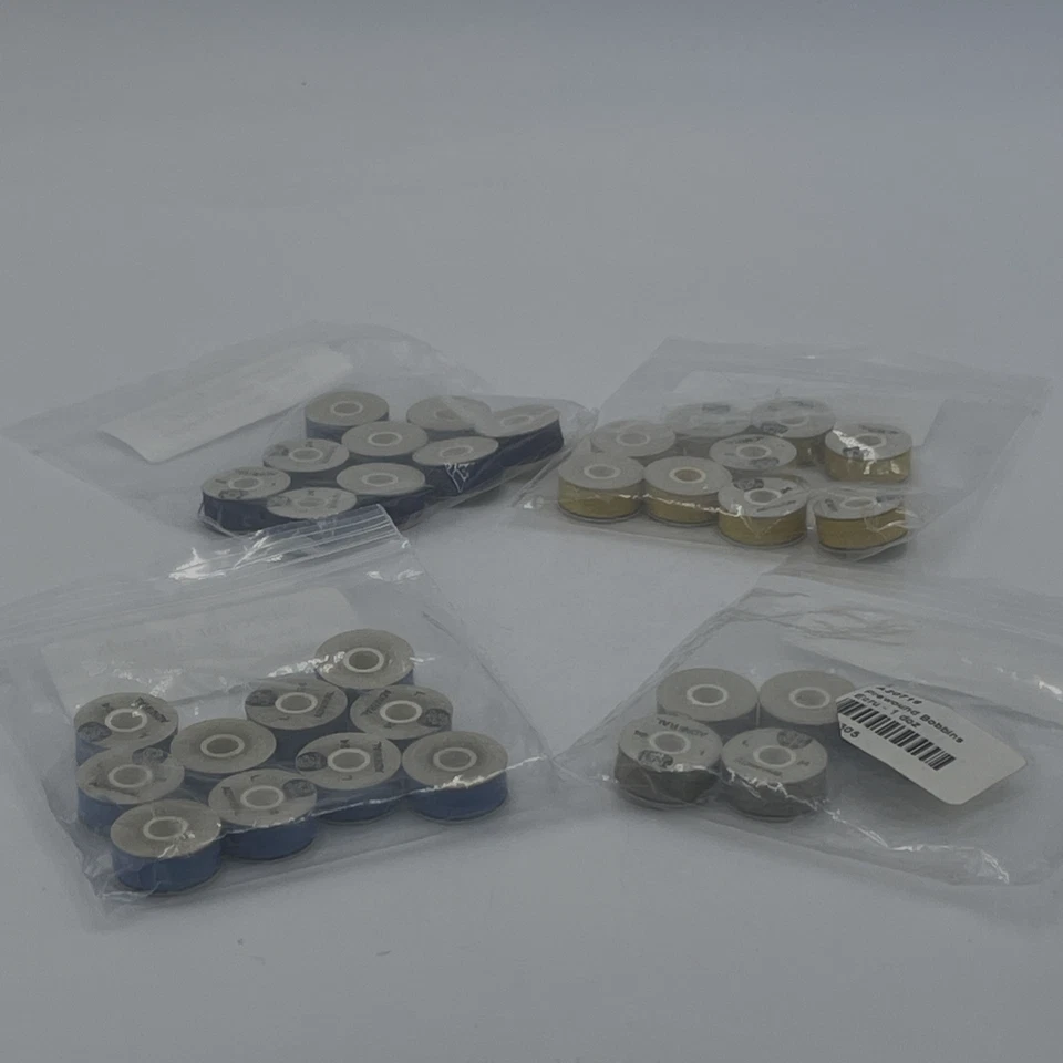 33 Superior Threads Pre wound Bobbins Navy Ecru Yellow Blue 92 Yd Each Cotton - Image 2 of 2