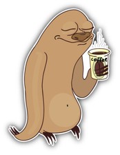Morning Sloth Animal Car Bumper Sticker Decal- ''SIZES''
