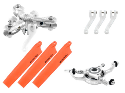 Microheli CNC Triple Orange Blades Conversion set - BLADE?MCPXBL / BL2