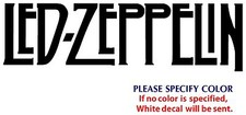 Led Zeppelin Metal Music Graphic Die Cut decal sticker Car Truck Boat Window 7"
