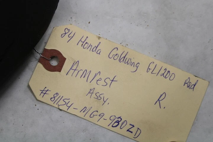 OEM Honda Motorcycle Passenger Armrest RIGHT 1984 Goldwing GL1200A 81154-MG9-930 - Image 2 of 4