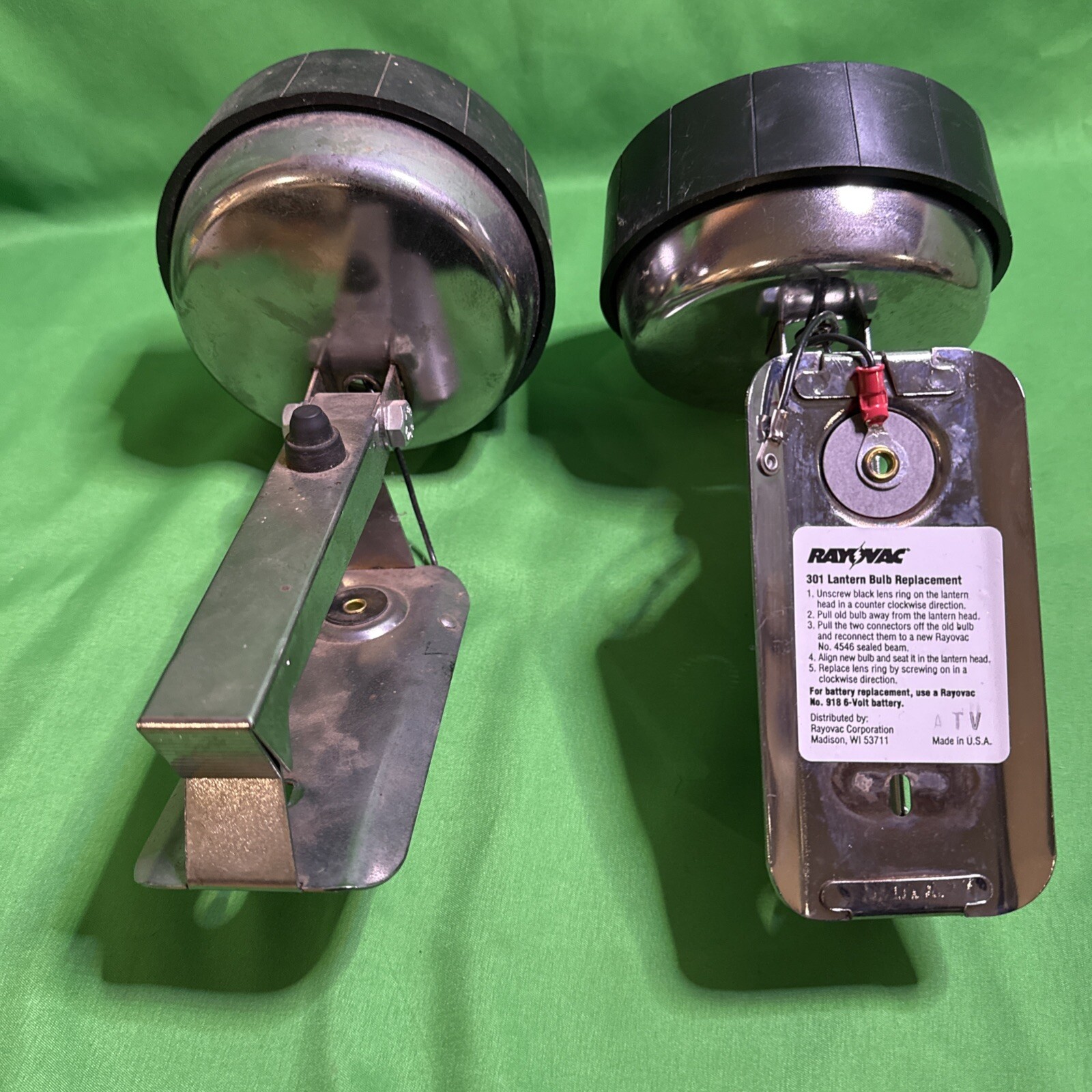 Vintage Rayovac 301 Beam Lantern 6 Volt Battery  Pair (2)