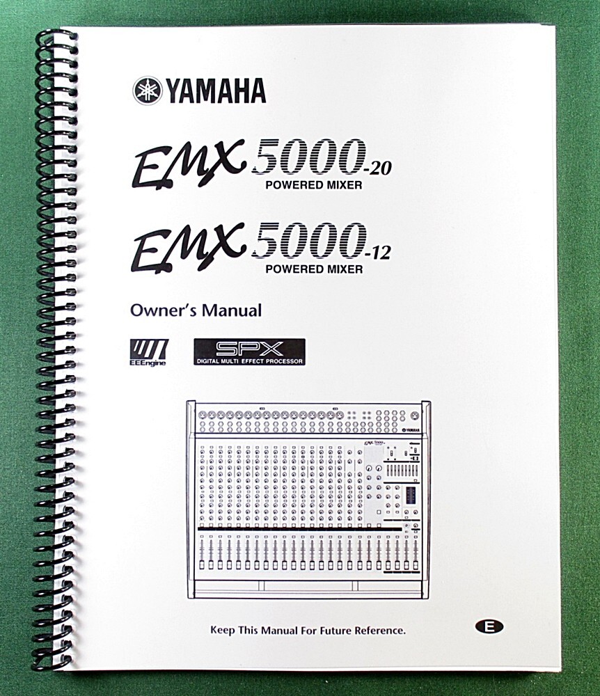 Yamaha EMX5000 Instruction Manual: 38 Pages & Protective Covers