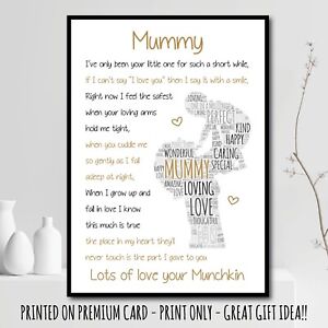 PERSONALISED Mummy POEM Mother's Day 