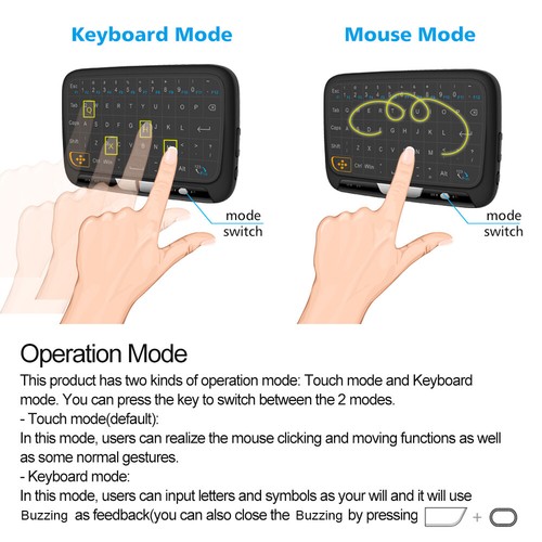 Wireless Tastatur kabellos Keyboard für Android TV Box PC Handy QWERTY B5M1 - Bild 5 von 12