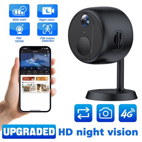 Mini 4G SIM Card Security Camera HD 5MP Smart Home Night Vision Motion IP Camera