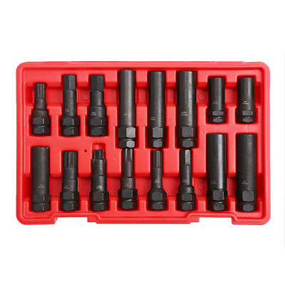 16pc Security Locking Key Lug Nut Master Pro Socket Set Tool Kit Wheel Removal