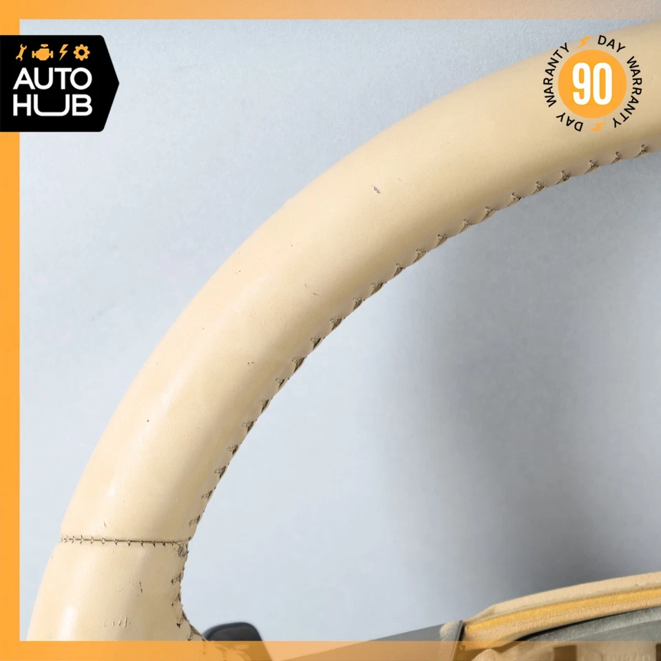 10-15 Jaguar X150 XK Steering Wheel w/ Paddle Shifters Beige Portfolio OEM - Image 3 of 4